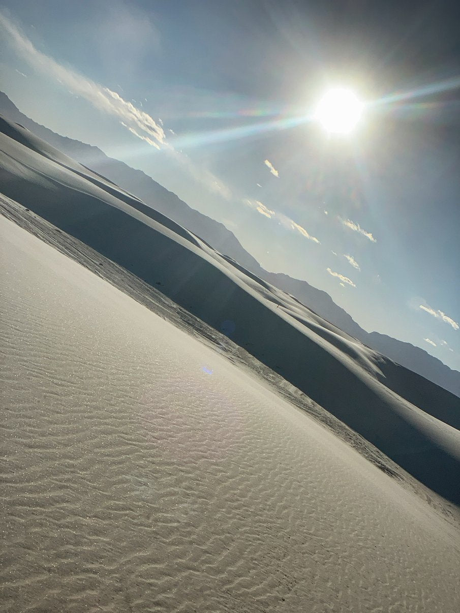 Walking Through the White Sands