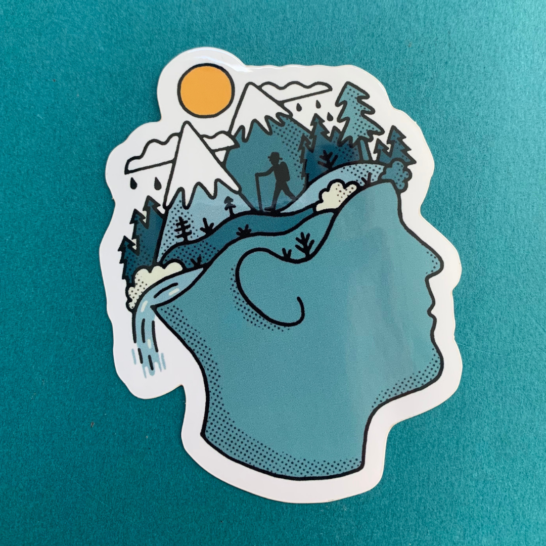 Rather be hiking Waterproof Sticker — NATURE WALK